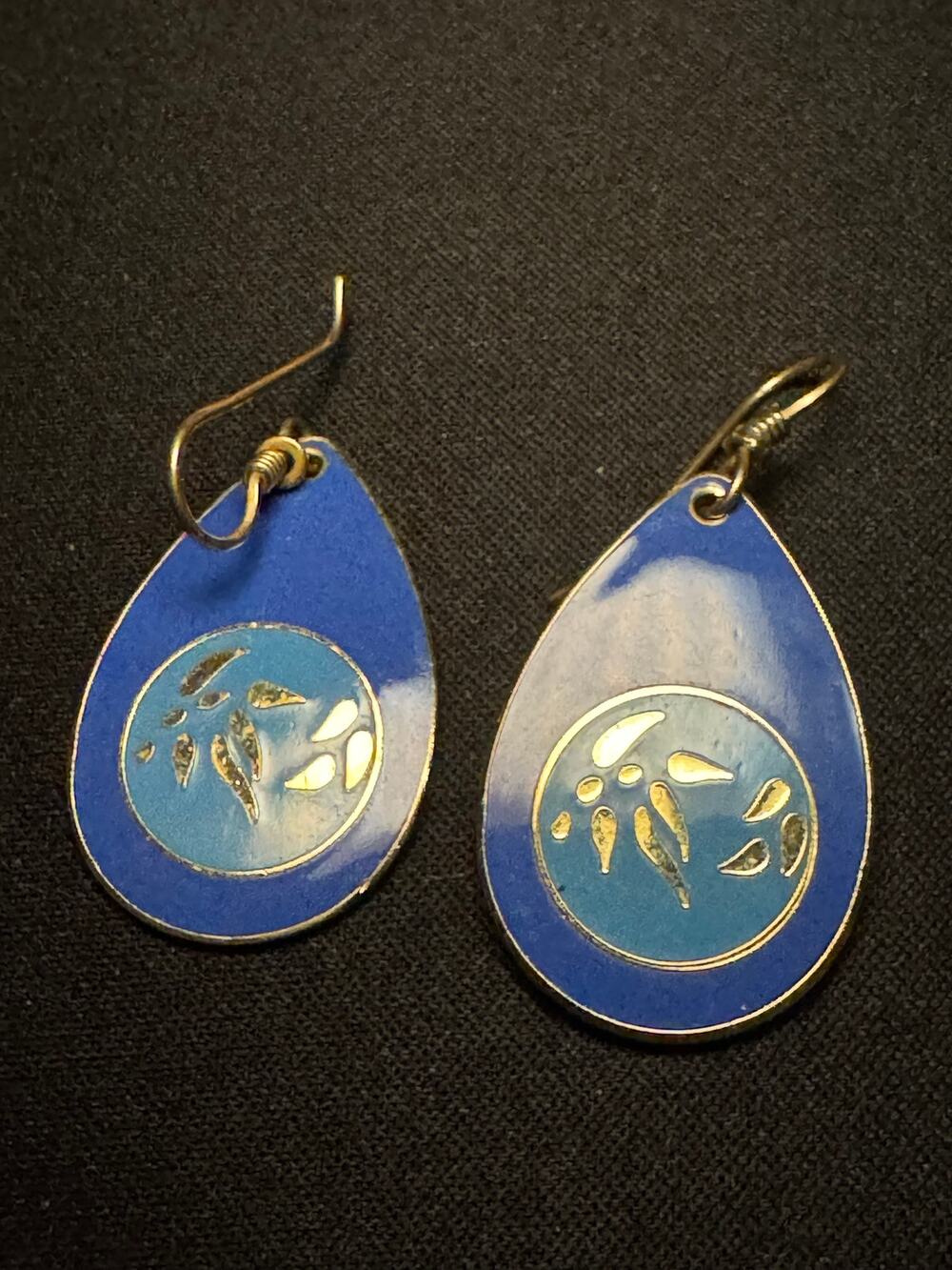 Vintage Laurel Burch Fish Hook Earrings